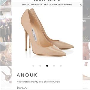 Jimmy Choo Anouk Nude Patent Leather